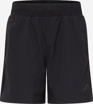 ADIDAS SPORTSWEAR Regular Workout Pants 'Z.N.E.' in Black: front