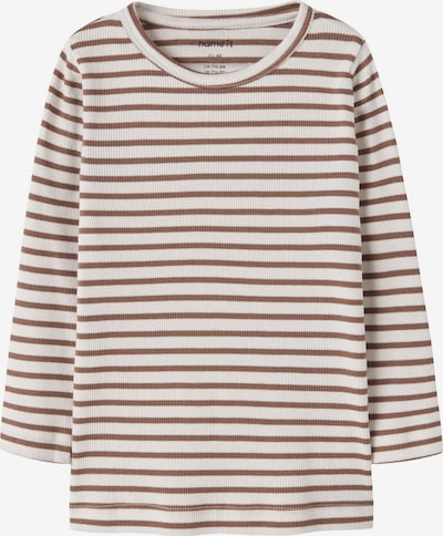 NAME IT T-Krekls 'NMNBANI', krāsa - šokolādes krāsas / balts, Preces skats