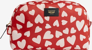 Wouf Toiletry Bag 'Dayli' in Red: front