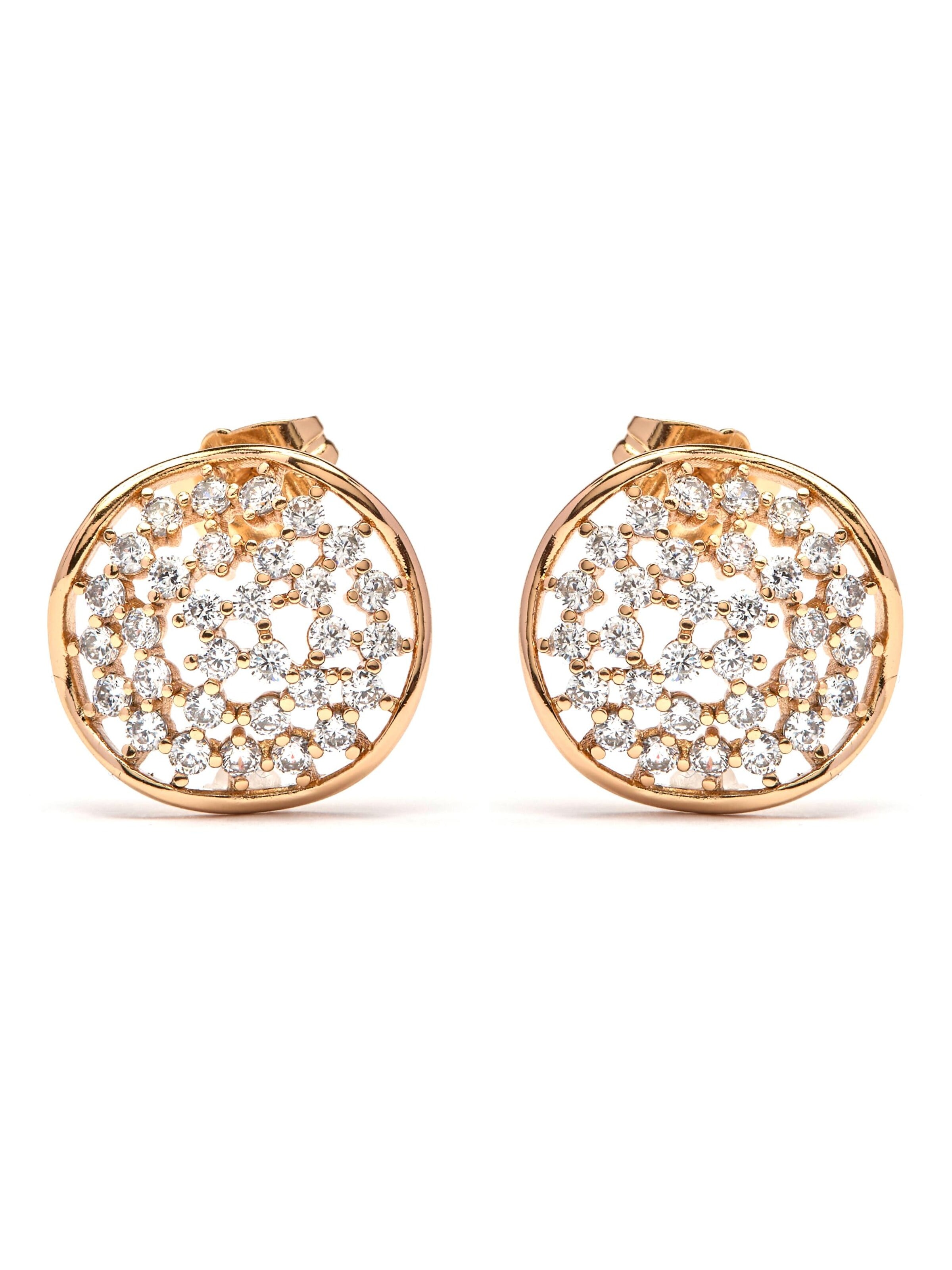 Luxenter Earrings 'Oshue' in Gold: front