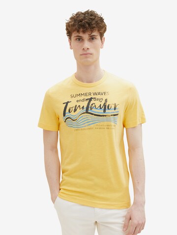 TOM TAILOR Majica | rumena barva: sprednja stran