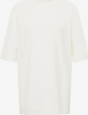 A LOT LESS - Camiseta talla grande 'Luna' en blanco: frente