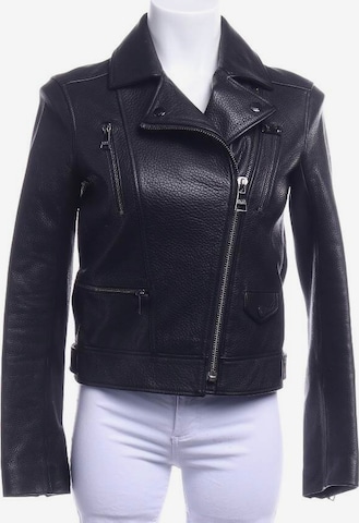 Karl Lagerfeld Lederjacke / Ledermantel XXS in Schwarz: Vorderseite