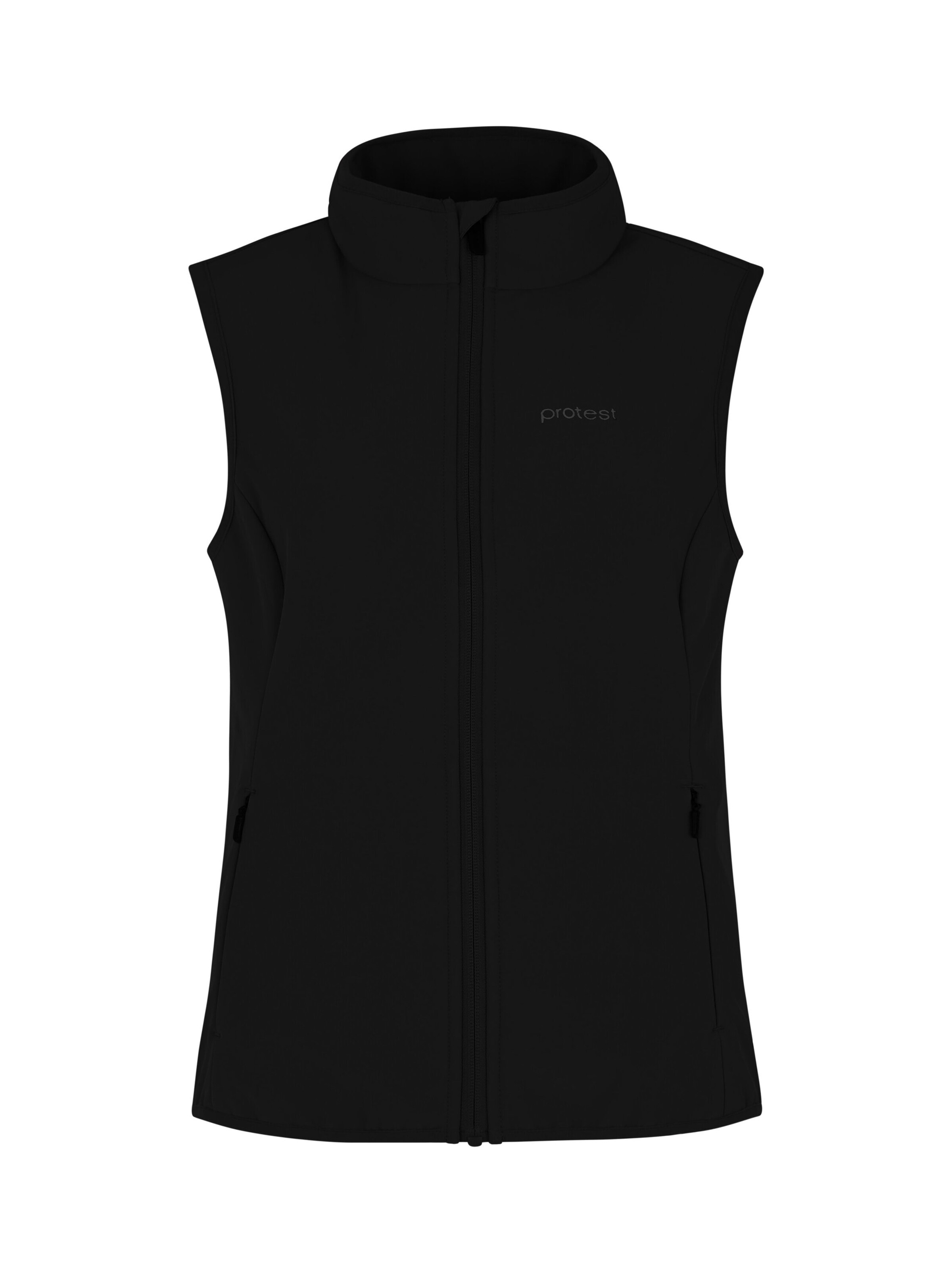 PROTEST Bodywarmer 'PRTCHAOS' in Zwart: voorkant