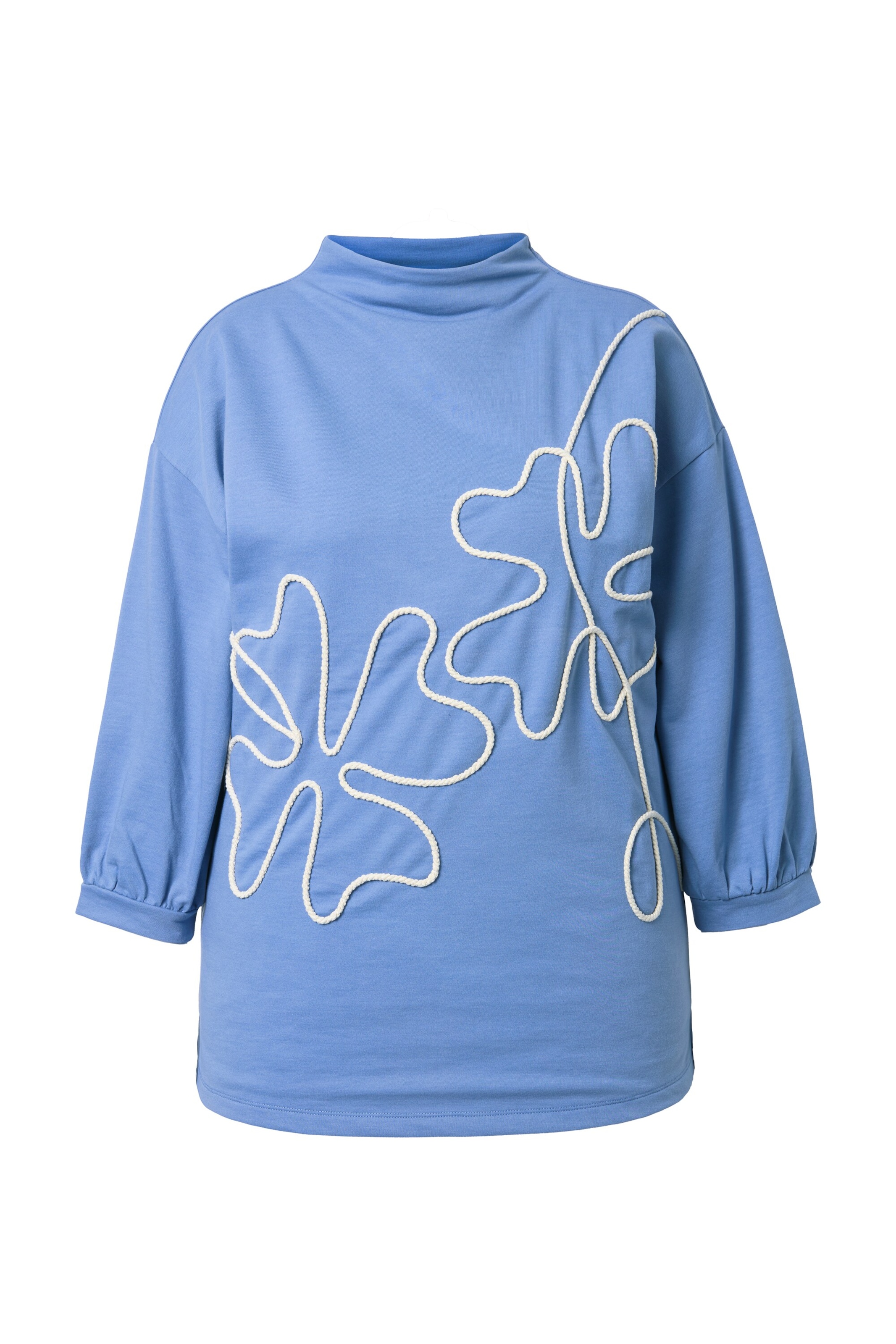 Ulla Popken Sweatshirt in Blauw: voorkant
