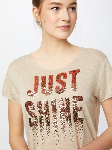 T-shirt 'Sparkle' Key Largo en beige