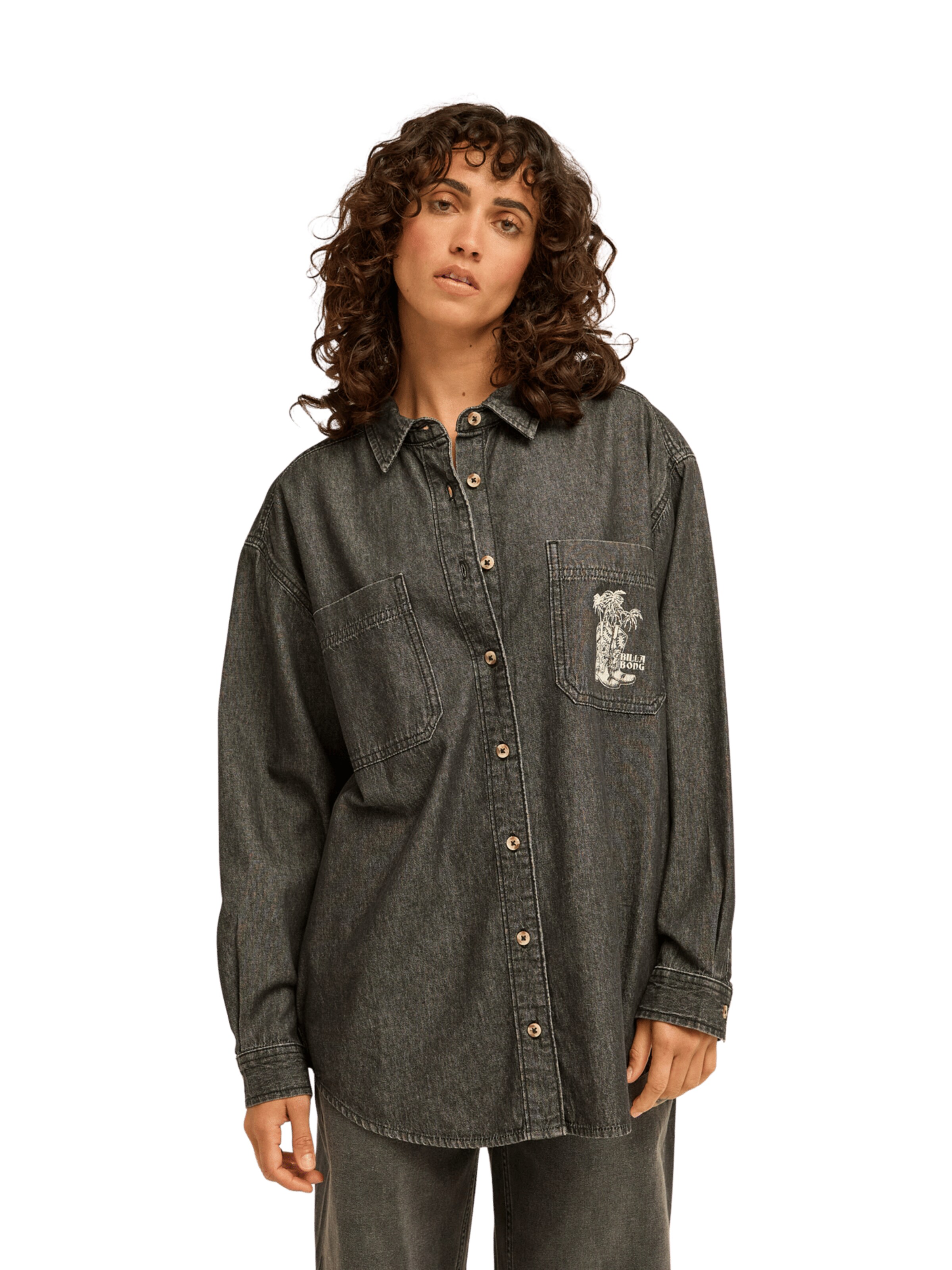 BILLABONG Bluse in Schwarz