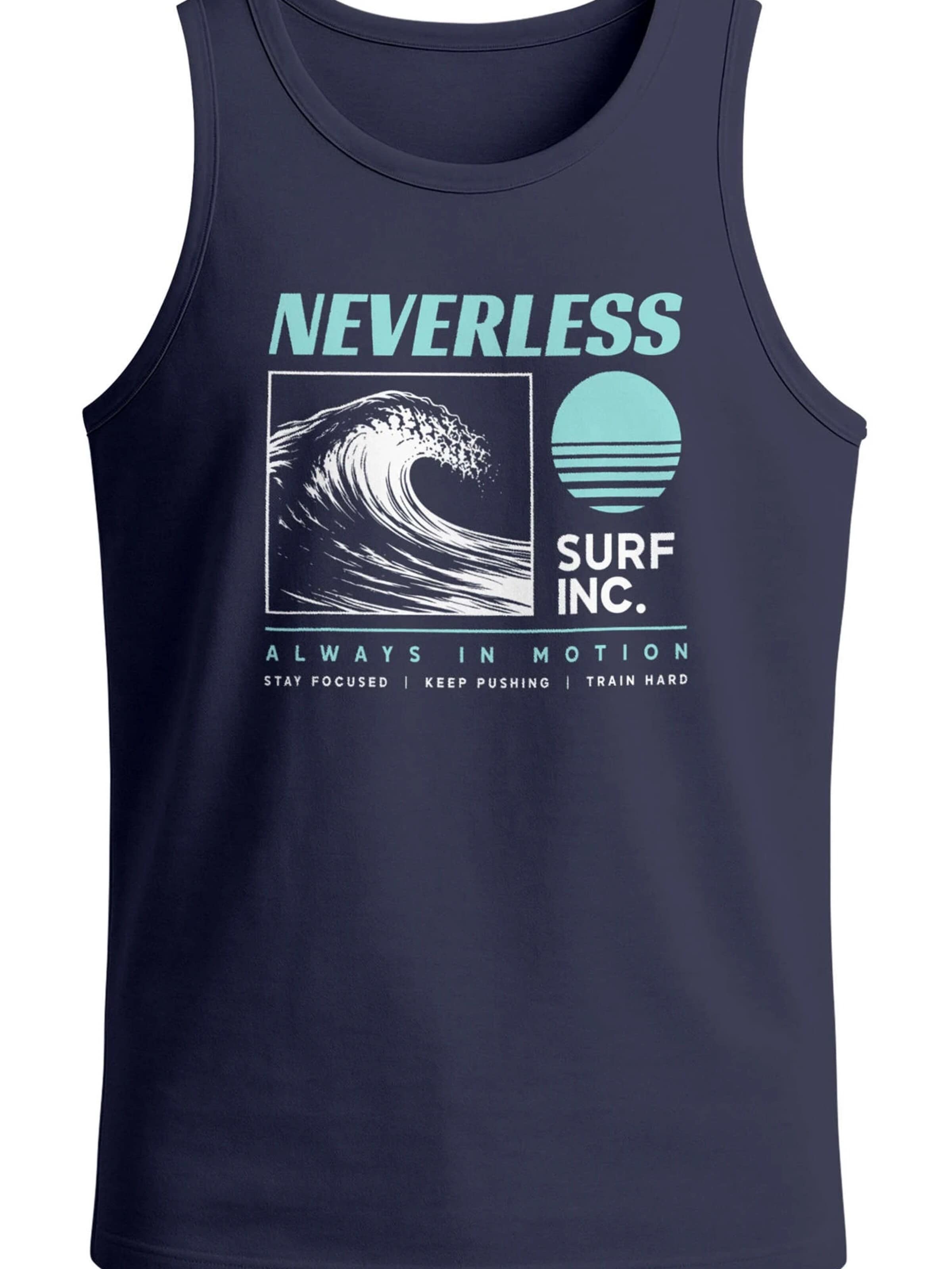 Neverless Shirt 'Surf inc wave' in Green