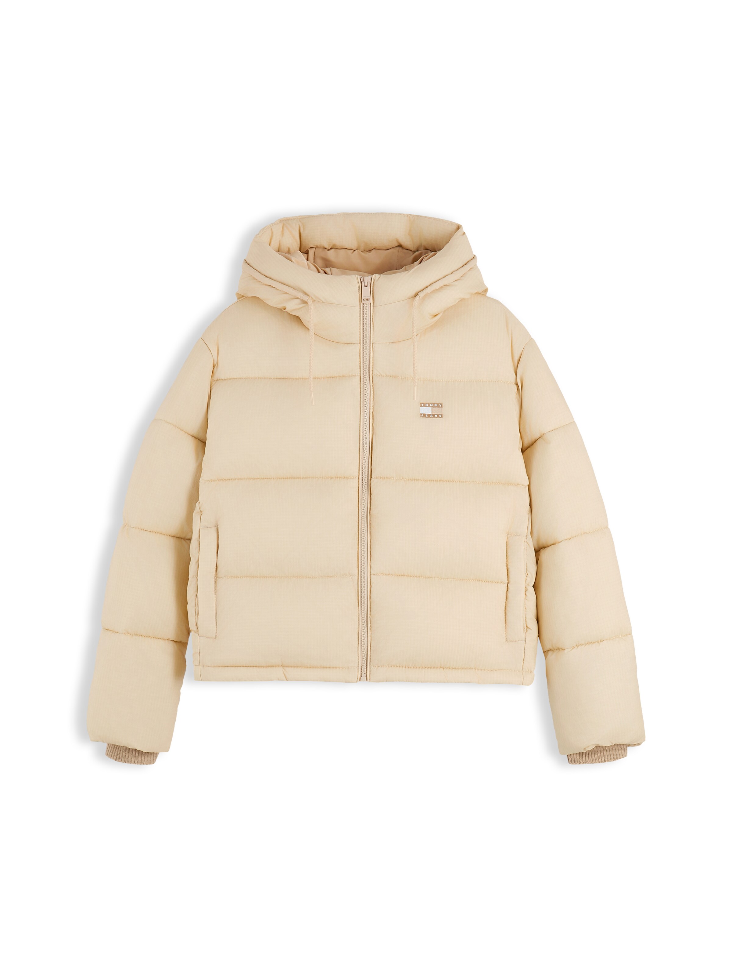 Tommy Jeans Zimní bunda – béžová: přední strana