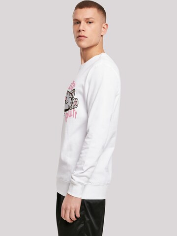 F4NT4STIC Sweatshirt 'Big Bang Theory Soft Kitty Purr' in White