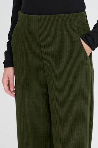 ICHI Wide leg Trousers 'IHKATE ' in Green
