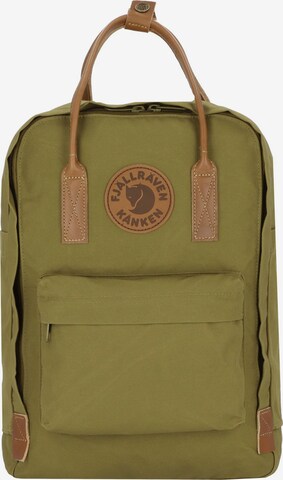 Zaino sportivo 'Kanken No. 2' di Fjällräven in verde: frontale