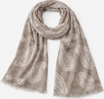 COLLEZIONE ALESSANDRO Scarf 'Paisley' in Grey: front