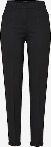 TONI Regular Pleated Pants in Black: front