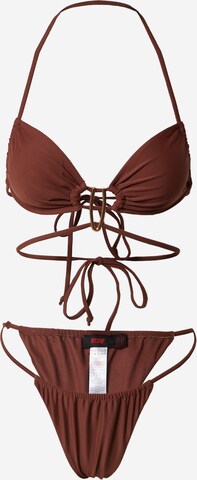 Misspap Bikini in Brown: front