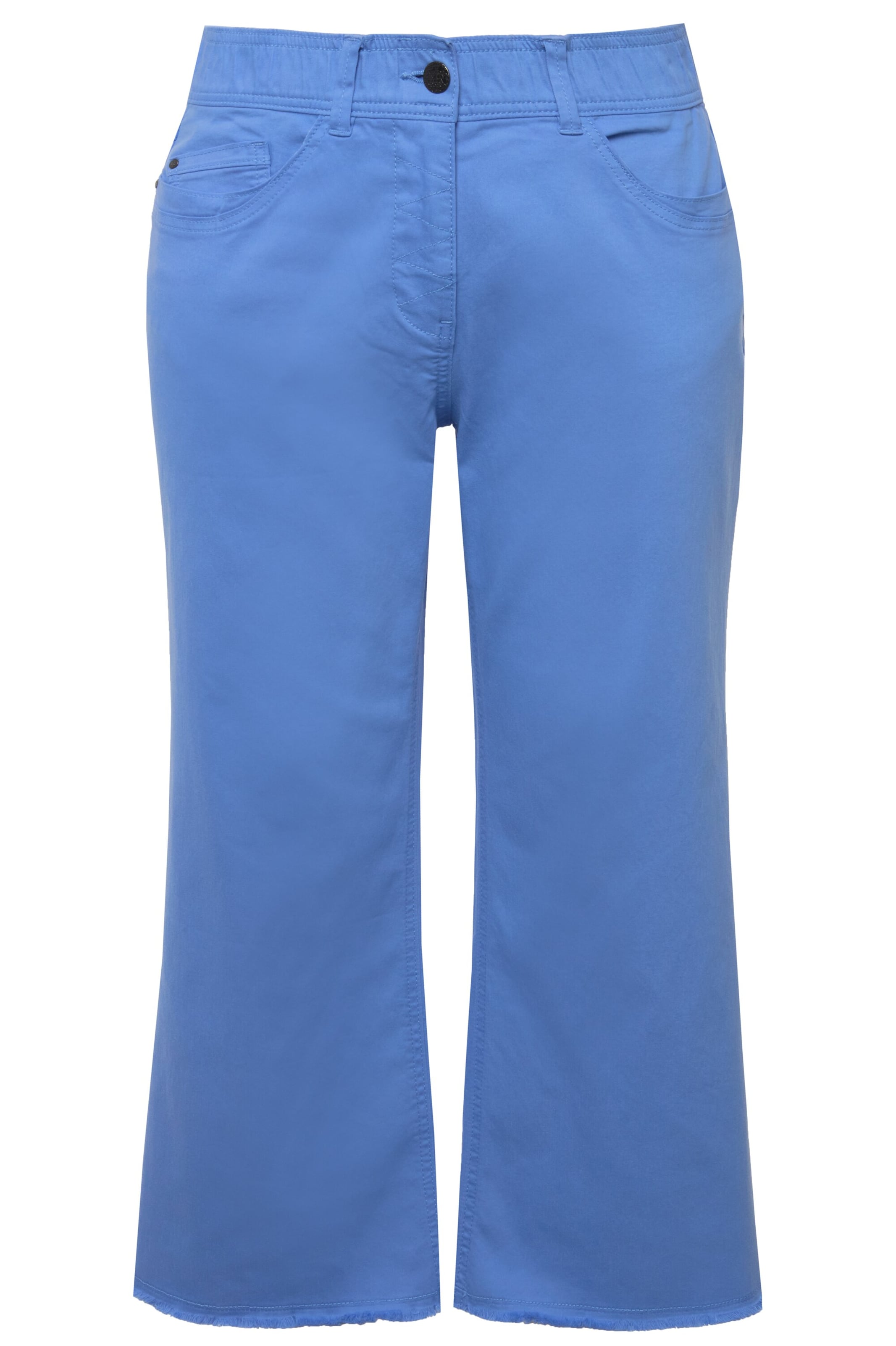 Ulla Popken Wide leg Jeans in Blauw: voorkant