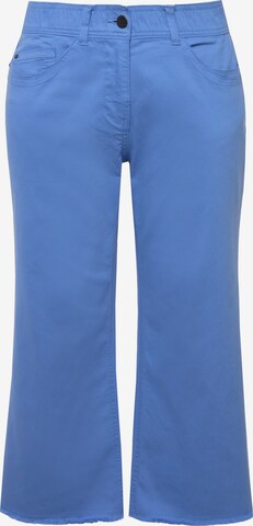 Ulla Popken Wide leg Jeans in Blauw: voorkant