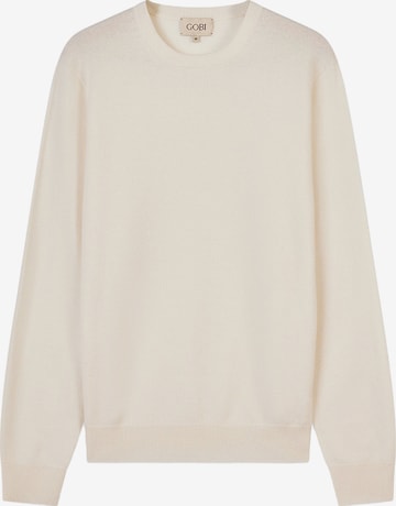 GOBI Cashmere Pullover 'Men's Essential Crewneck Cashmere Sweater' in Weiß: Vorderseite