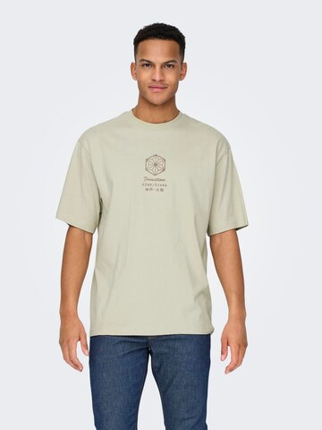 Only & Sons T-Shirt 'Malik' in Beige