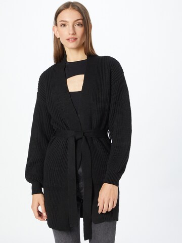 NEW LOOK Knit cardigan in Black: front
