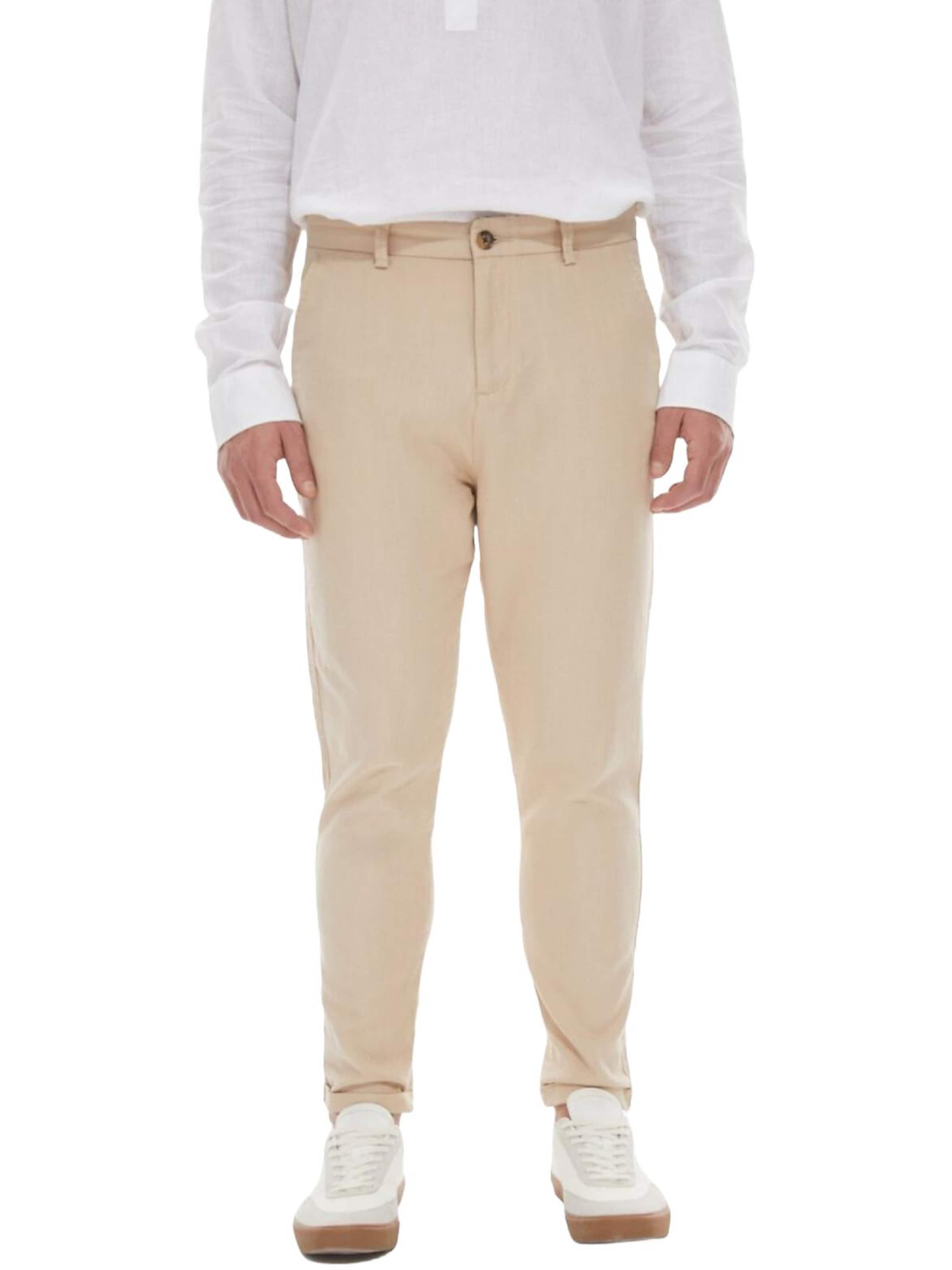 LTB Jeans - Slimfit Vaquero 'LTB Jeans Herrenhose in Leinenoptik' en beige: frente