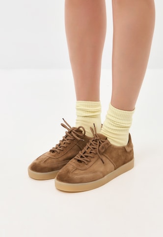 CESARE GASPARI Platform trainers in Brown