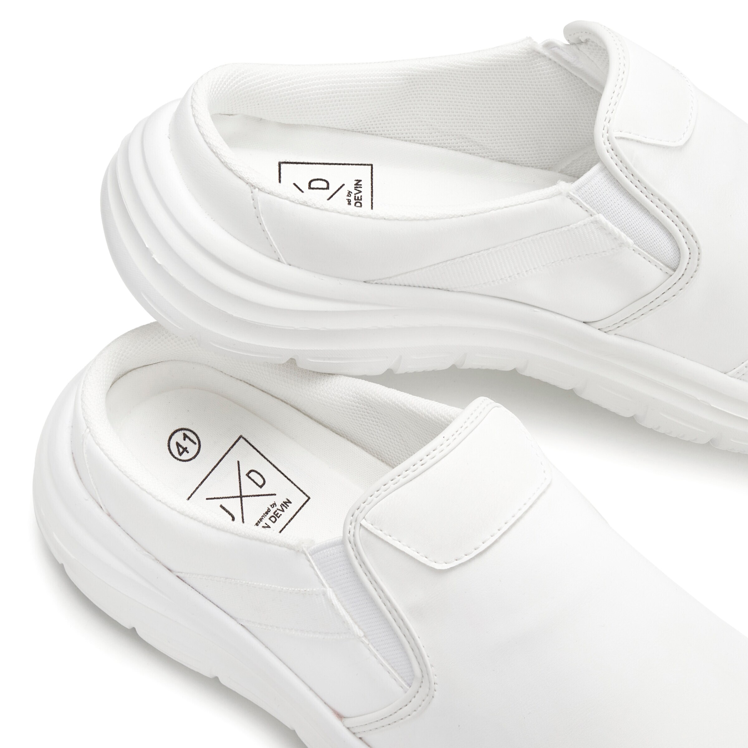 JOHN DEVIN Slip-Ons in White