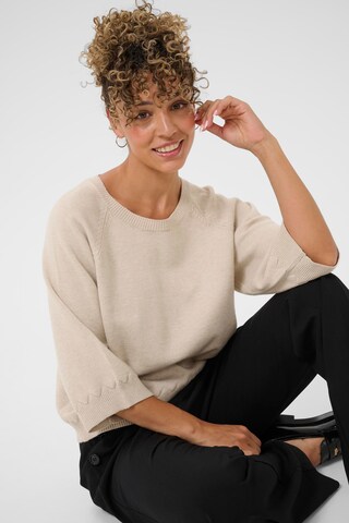 Cream Sweater 'Dela' in Beige