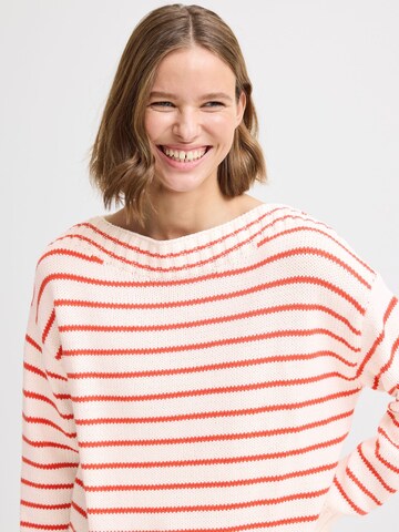b.young - Pullover ' BYNAGLA STRIPED JUMPER' em vermelho