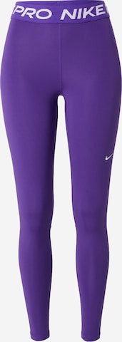 NIKE Skinny Workout Pants 'Pro' in Purple: front