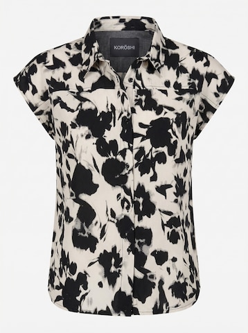 KOROSHI Blouse in Zwart: voorkant