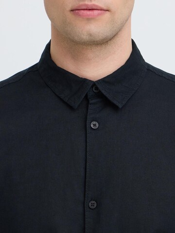 INDICODE JEANS Regular fit Button Up Shirt ' IDMonk ' in Black