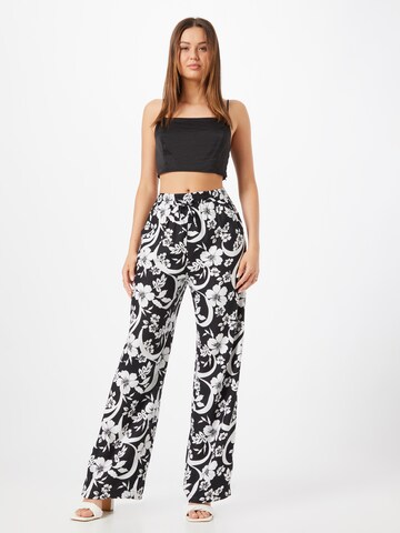 Tally Weijl Regular Trousers 'Smiley' in Black