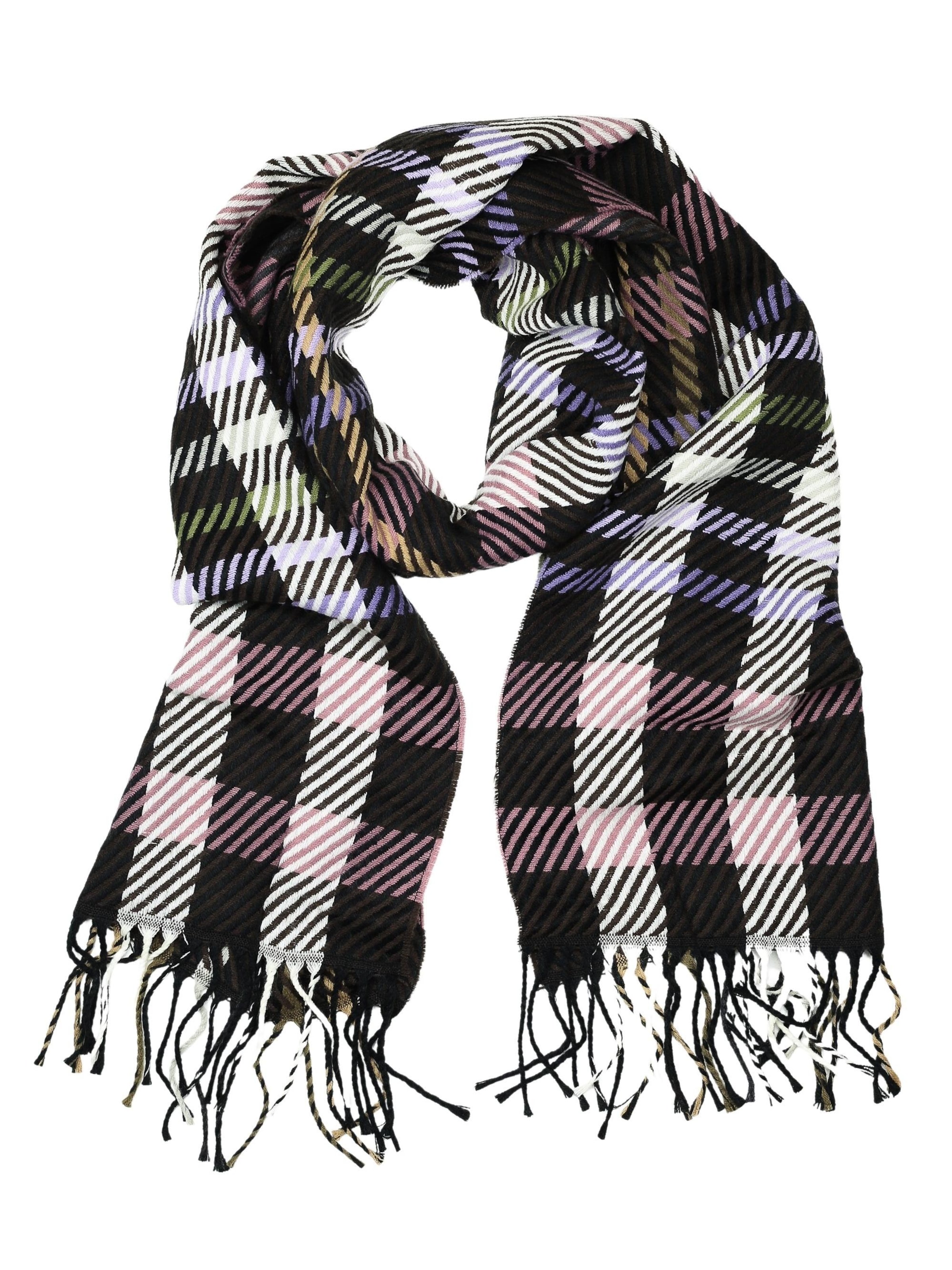 COLLEZIONE ALESSANDRO Scarf 'Strisce' in Brown: front