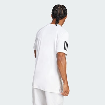 ADIDAS PERFORMANCE Λειτουργικό μπλουζάκι 'Club Fleece' σε λευκό