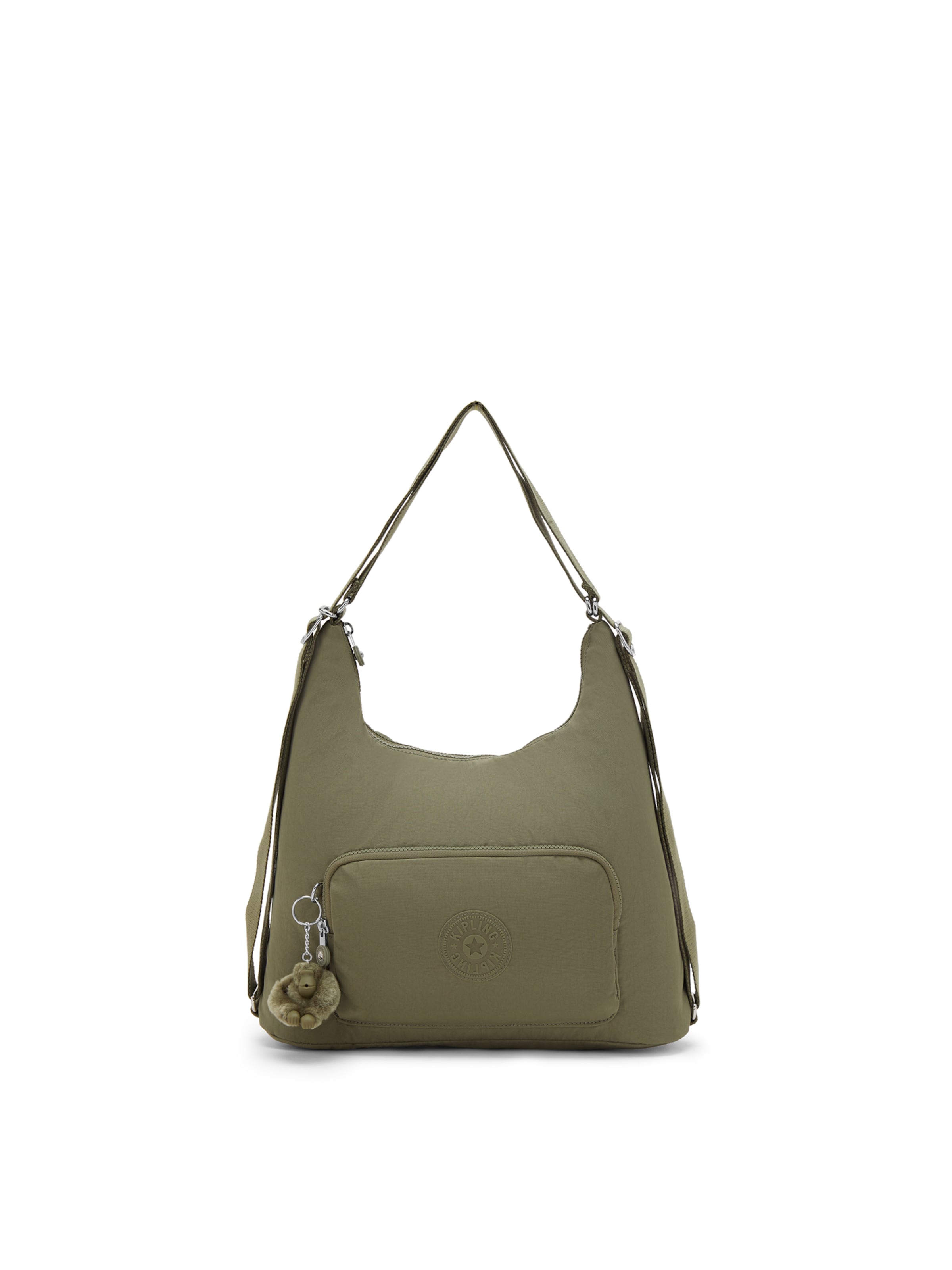 KIPLING - Mala de ombro 'Yenna' em verde: frente
