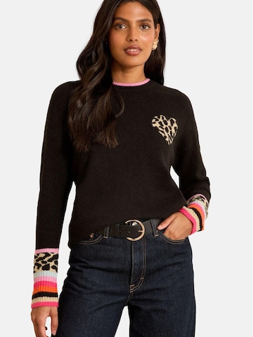 love & roses Pulover | črna barva: sprednja stran