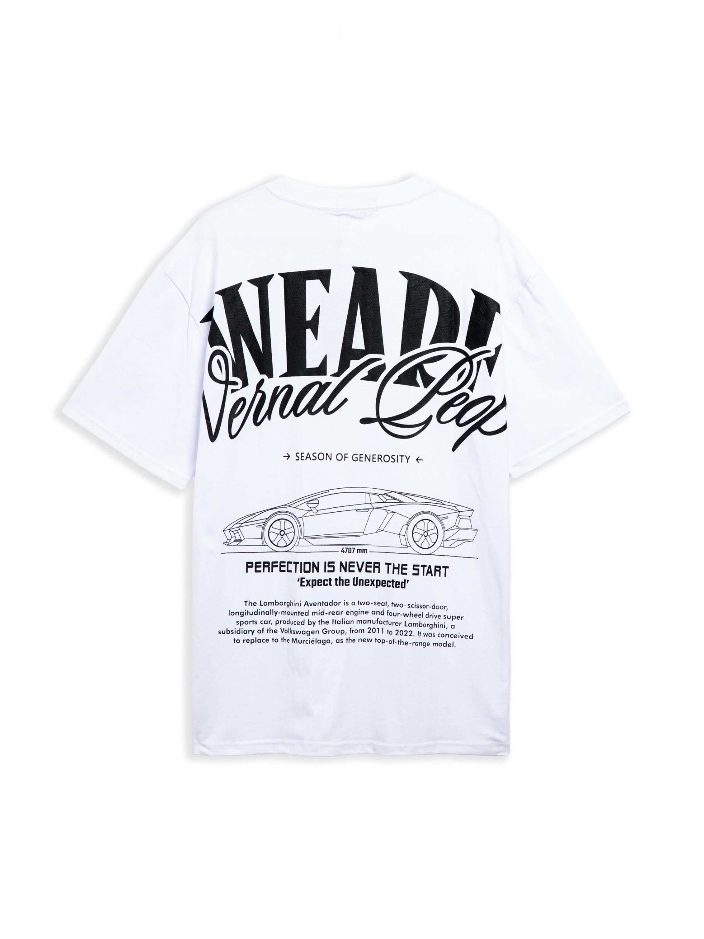 OVER STREETMajica 'Camiseta blanca weare lambo oversized tee' - bijela boja