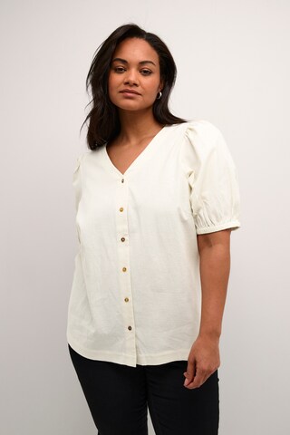 Camicia da donna 'Vicca' di KAFFE CURVE in bianco