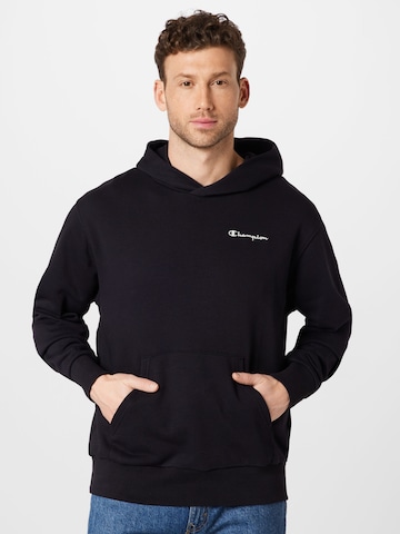 Champion Authentic Athletic Apparel - Sudadera en negro: frente