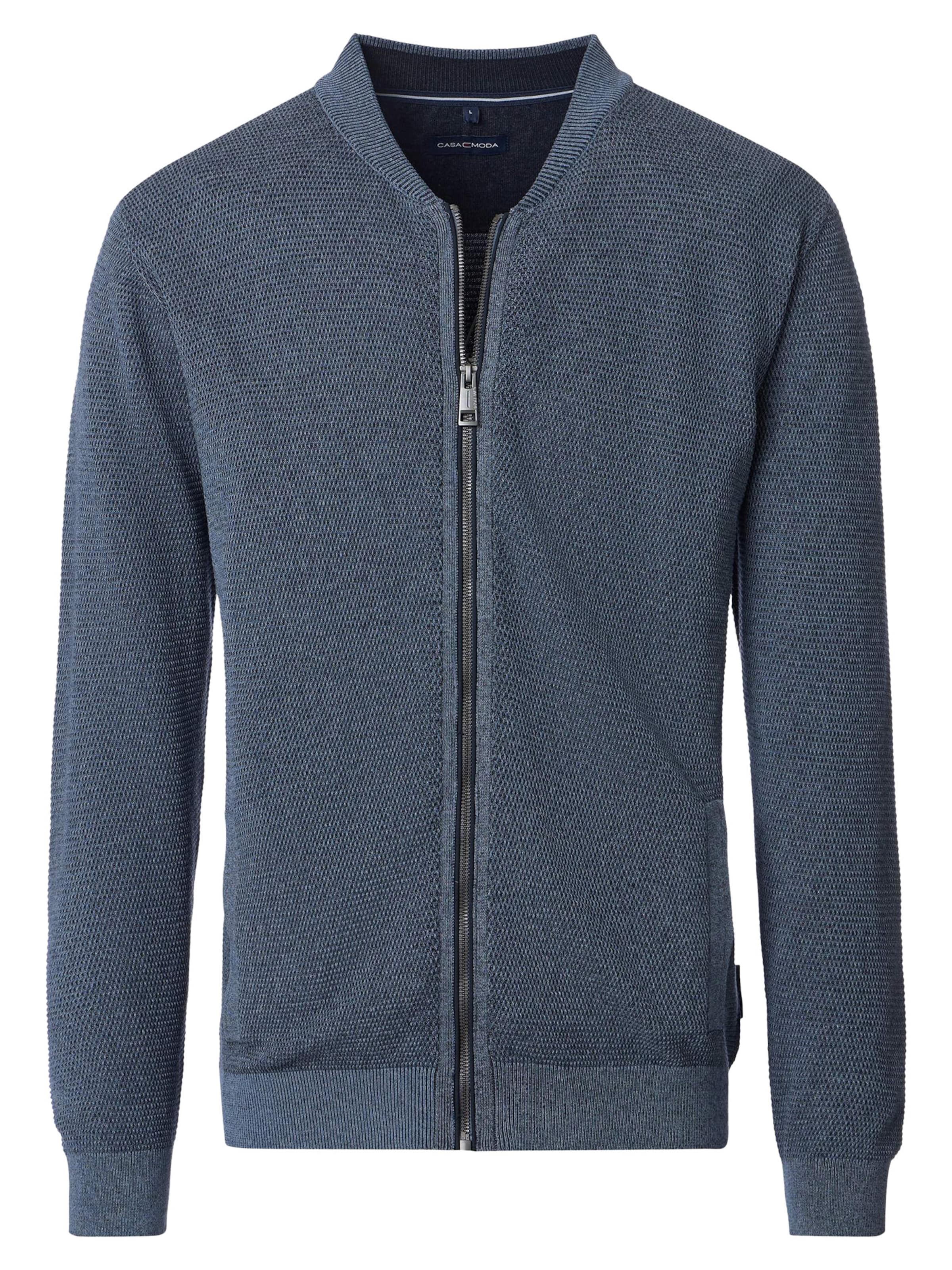 CASAMODA Strickjacke 'Basic'‌‌‌‌‌‌‌ in Blau: Vorderseite