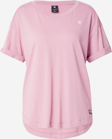 G-Star RAW Μπλουζάκι σε ροζ: μπροστά