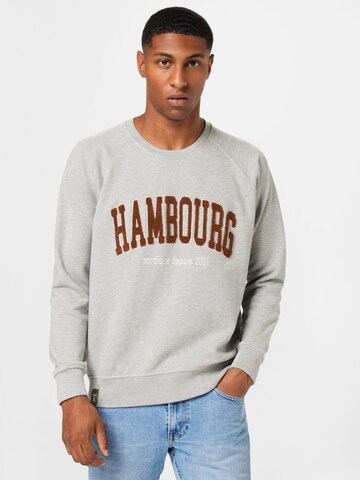 Derbe Sweatshirt 'Hambourg' in Grijs: voorkant