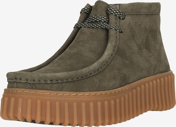 CLARKS Schnürschuhe 'Torhill Moss' in Grün: Vorderseite