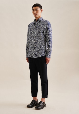 SEIDENSTICKER Slim fit Button Up Shirt in Blue