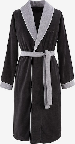 BOSS Home Long Bathrobe 'LORD' in Black: front