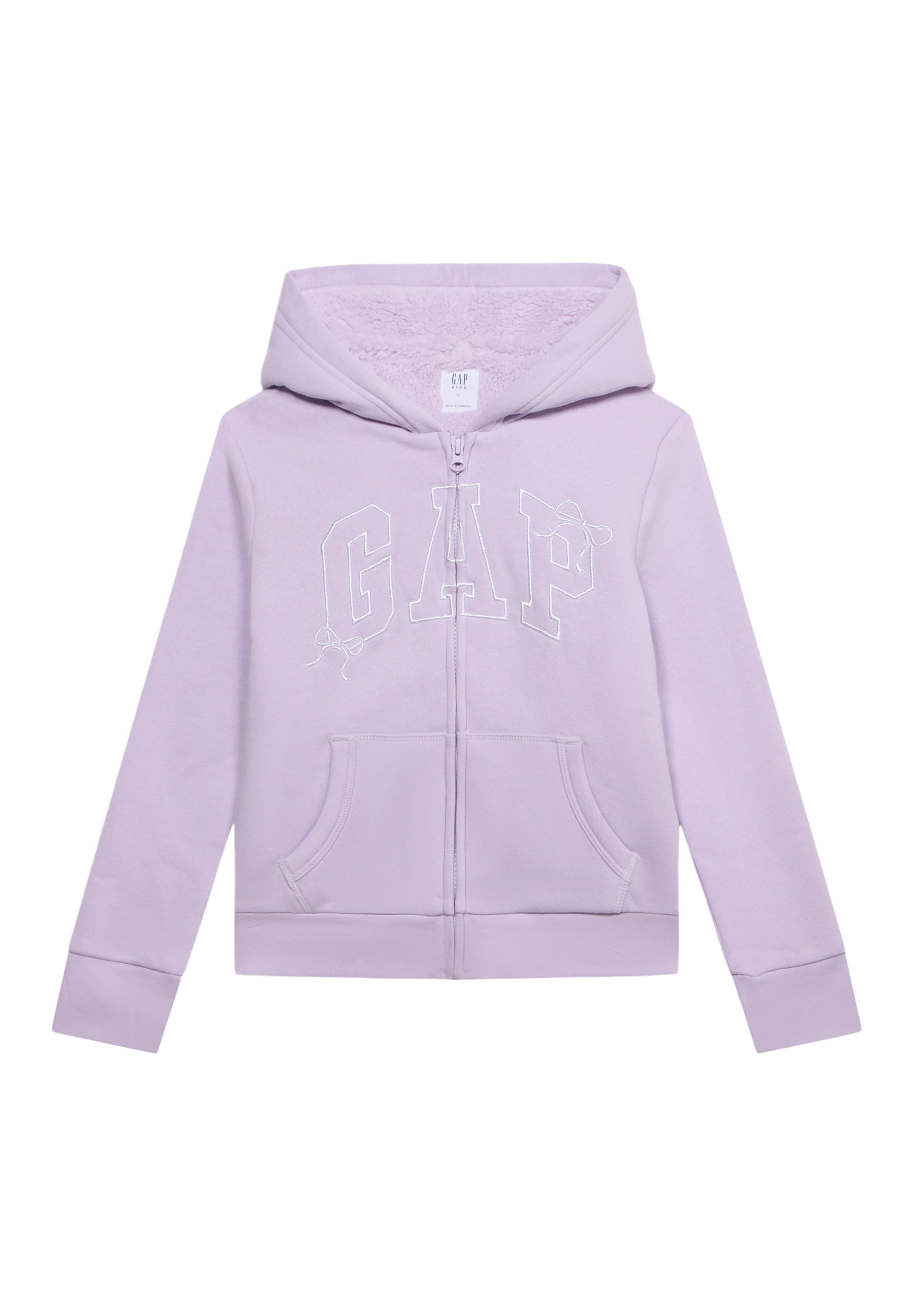 GAP Sweatjacke 'HERITAGE' in Lila: Vorderseite
