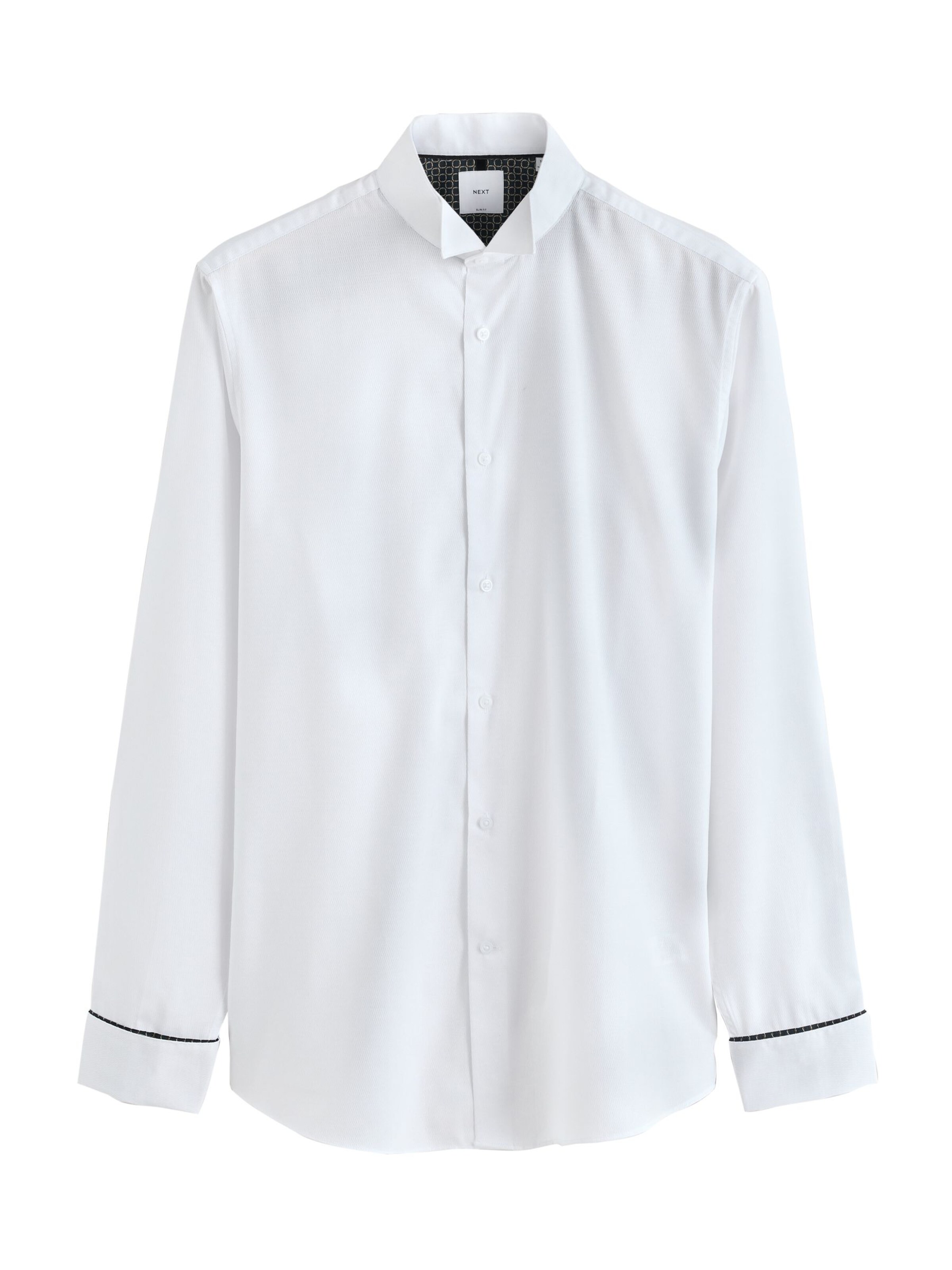 Next - Ajuste estrecho Camisa en blanco: frente