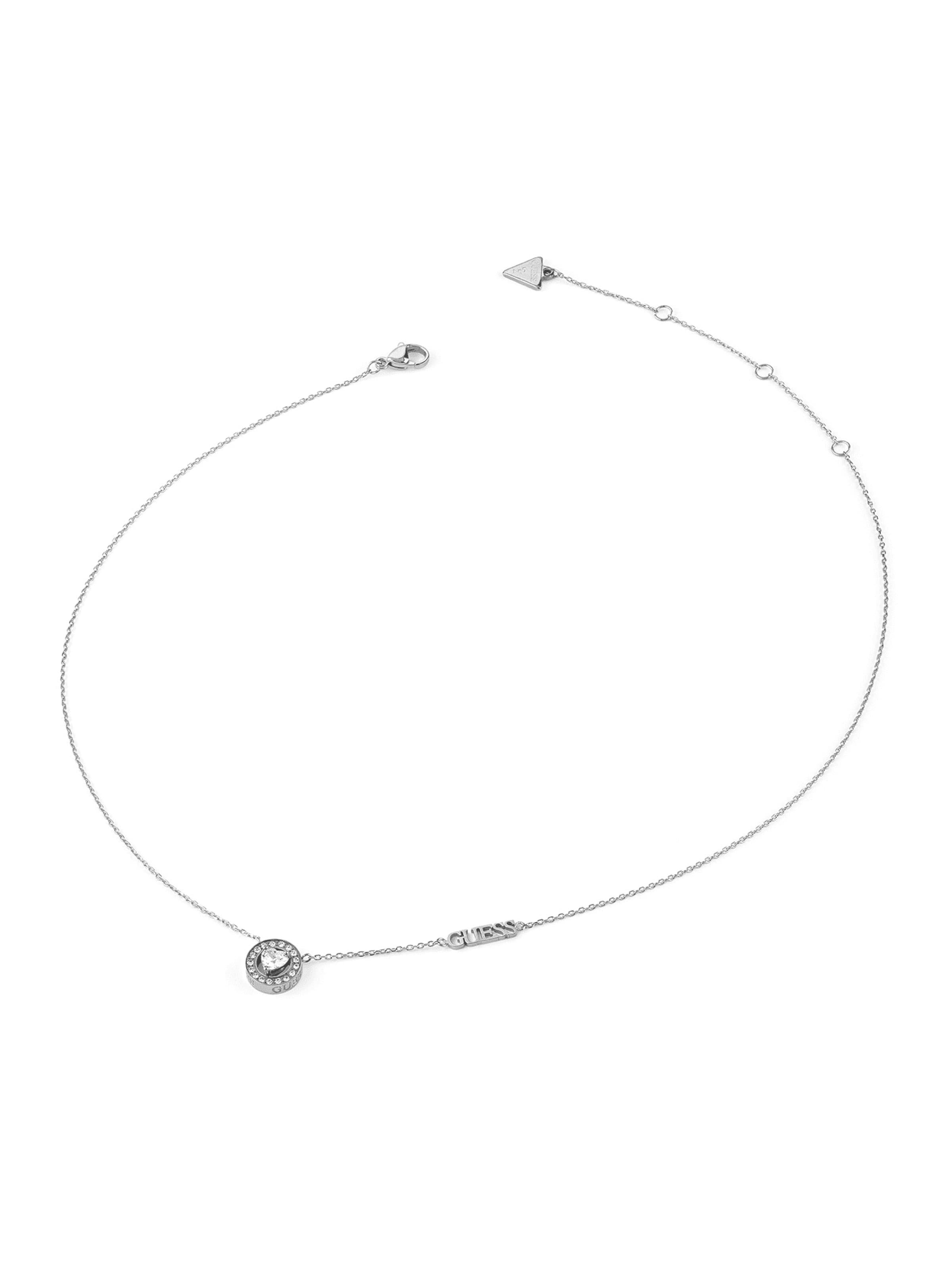 GUESS Necklace 'Ama Non M'Ama' in Silver: front