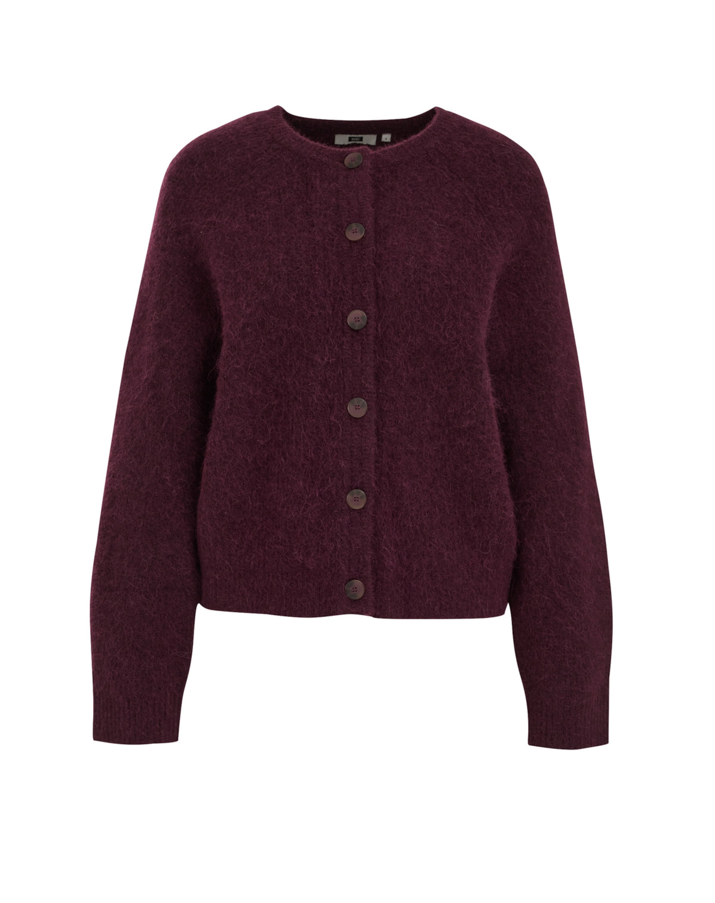 WE Fashion Knit cardigan in Purple: front